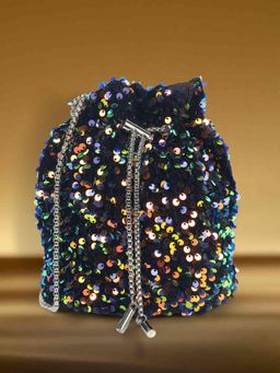 Mochi - Women Multi-Color Sequined Potli Bag