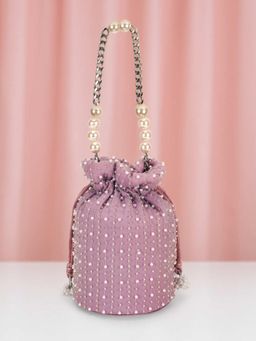Mochi - Women Lavender Embellished Potli Bag