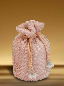 Mochi - Women Pink Embellished Potli Bag