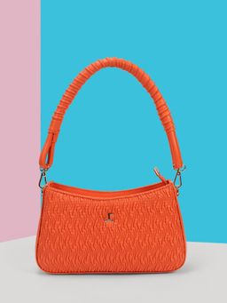 Mochi - Women Orange Textured Shoulder Bag