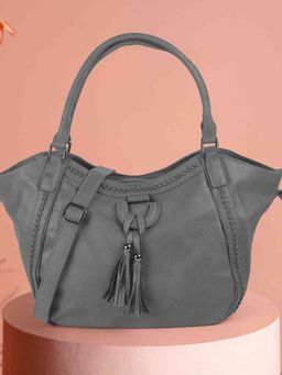 Metro - Women Grey Handbag with Detachable Strap