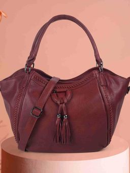 Metro - Women Maroon Handbag with Detachable Strap