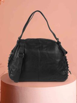 Metro - Women Black Handbag with Detachable Strap