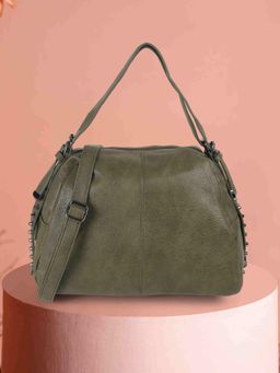 Metro - Women Olive Handbag with Detachable Strap