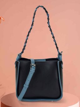 Metro - Women Black Shoulder Bag with Detachable Strap