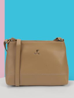 Mochi - Women Beige Solid Sling Bag