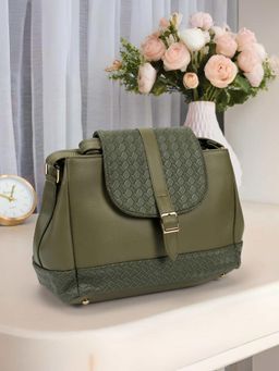 Mochi - Women Olive Textured Sling Bag