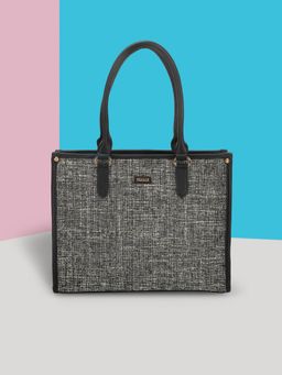 Mochi - Women Grey Textured Tote Bag