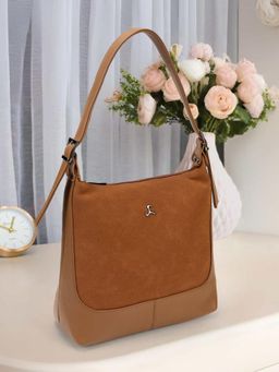 Mochi - Women Brown Solid Shoulder Bag