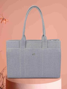Metro - Women Blue Textured Tote Bag