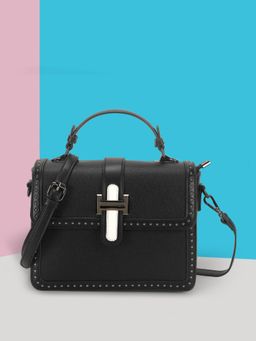 Mochi - Women Vivara Black Solid Sling Bag