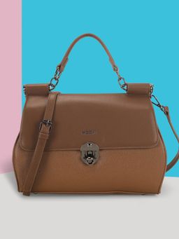 Mochi - Women Brown Satchel Bag with Detachable Strap