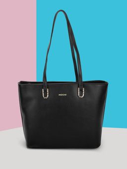 Mochi - Women Black Solid Tote Bag
