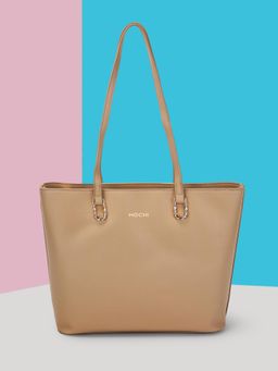 Mochi - Women Beige Solid Tote Bag