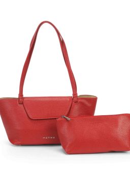 Metro - Women Red Shoulder Bag with Pouch