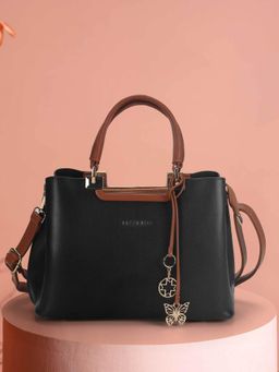 Metro - Women Black Handbag with Detachable Strap