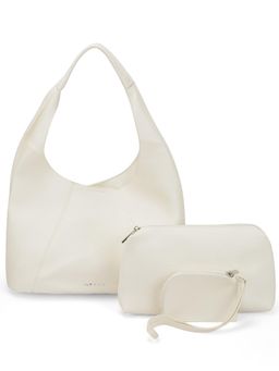Metro - Women White Handbag with Pouch