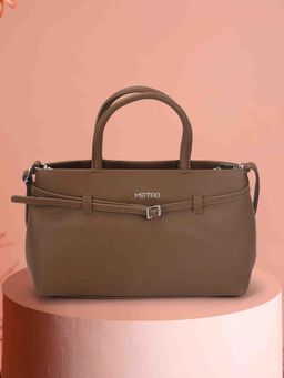 Metro - Women Brown Satchel Bag with Detachable Strap