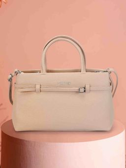 Metro - Women Light Beige Satchel Bag with Detachable Strap