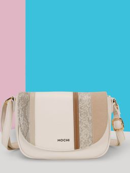 Mochi - Women White Textured Sling Bag