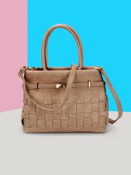 Mochi - Women Beige Handbag with Detachable Strap