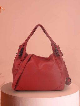 Metro - Women Red Shoulder Bag with Detachable Strap