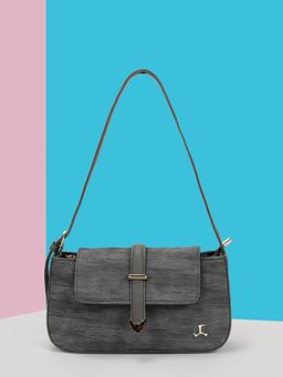 Mochi - Women Grey Textured Shoulder Bag