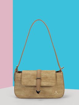 Mochi - Women Beige Textured Shoulder Bag
