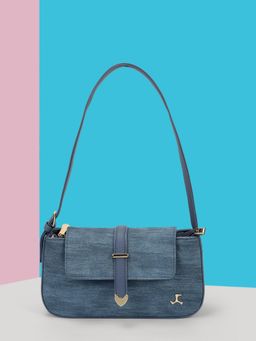 Mochi - Women Blue Textured Shoulder Bag