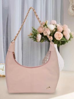 Metro - Women Peach Solid Shoulder Bag