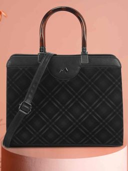 Metro - Women Black Satchel Bag with Detachable Strap