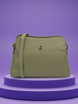 Mochi - Women Olive Faux Leather Sling Bag