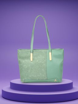 Mochi - Women Green Floral Design Tote Bag