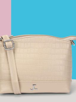 Mochi - Women Off White Textured Sling Bag