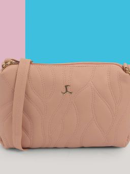 Mochi - Women Peach Quilted Sling Bag