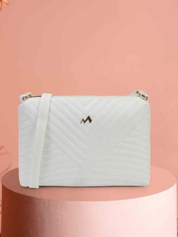 Metro - Women White Quilted Sling Bag