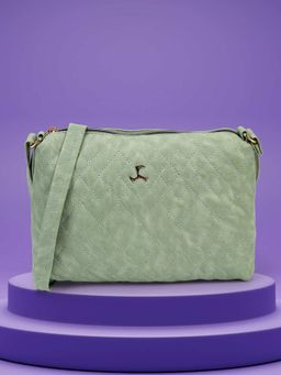 Mochi - Women Green Zipper Sling Bag