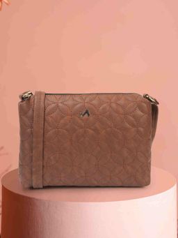 Metro - Women Brown Soft Body Zipper Sling Bag