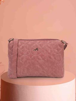 Metro - Women Pink Soft Body Zipper Sling Bag