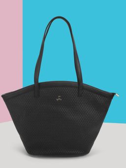 Mochi - Women Black Faux Leather Tote Bag