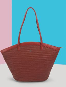 Mochi - Women Maroon Faux Leather Tote Bag