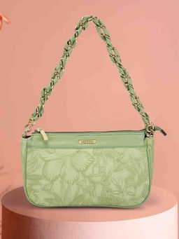 Metro - Women Green Floral Shoulder Bag
