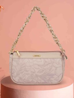 Metro - Women Peach Floral Shoulder Bag