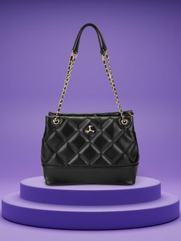 Mochi - Women Black Quilted Handbag