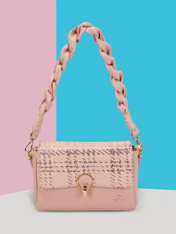 Mochi - Women Light Pink Embellished Shoulder Bag