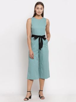 Ayrolane - Turquoise Tie Knot Jumpsuit
