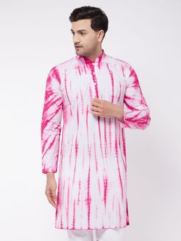 Vastramay - Mens Pink Pure Cotton Kurta