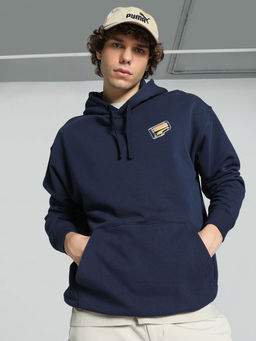 Puma - Downtown Graphic Men Navy Blue Relaxed Fit Hoodie
