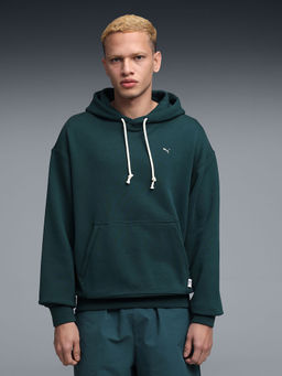Puma - MMQ Men Green Relaxed Cotton Hoodie