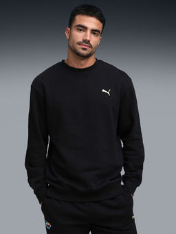 Puma - WARDROBE Essentials Men Black Graphic Crew Neck Sweatshirt
